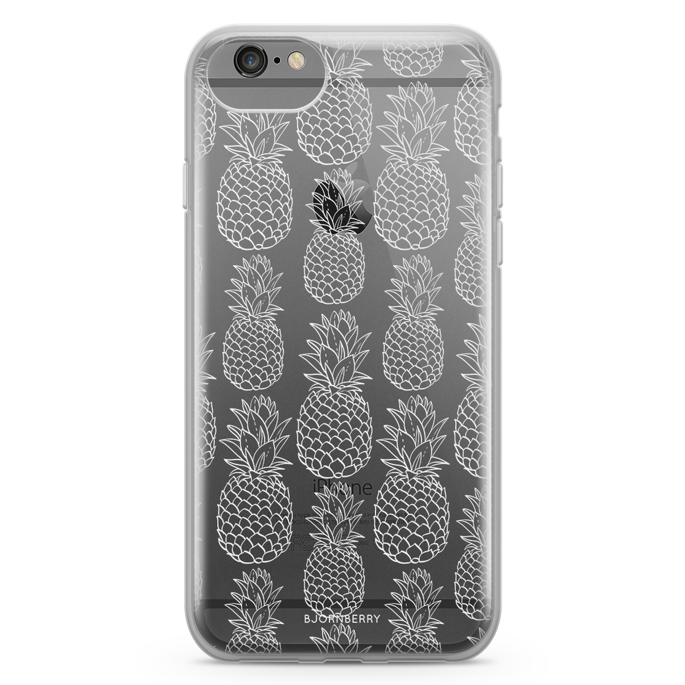 iPhone 6/6s Fashion Case - White Pineapples