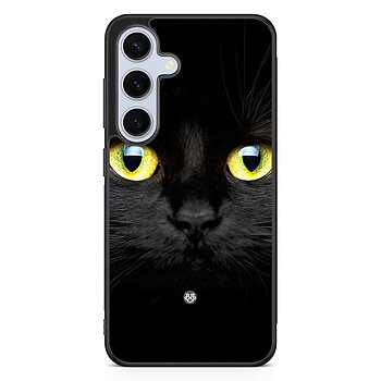 Samsung Galaxy S24 5G Case - Black Cat Closeup