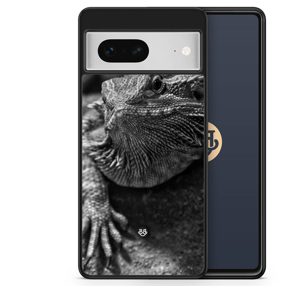 Google Pixel 7 Case - Black/White Lizard