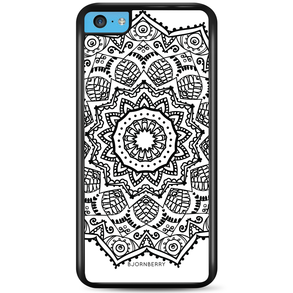 iPhone 5C Case - Black Mandala