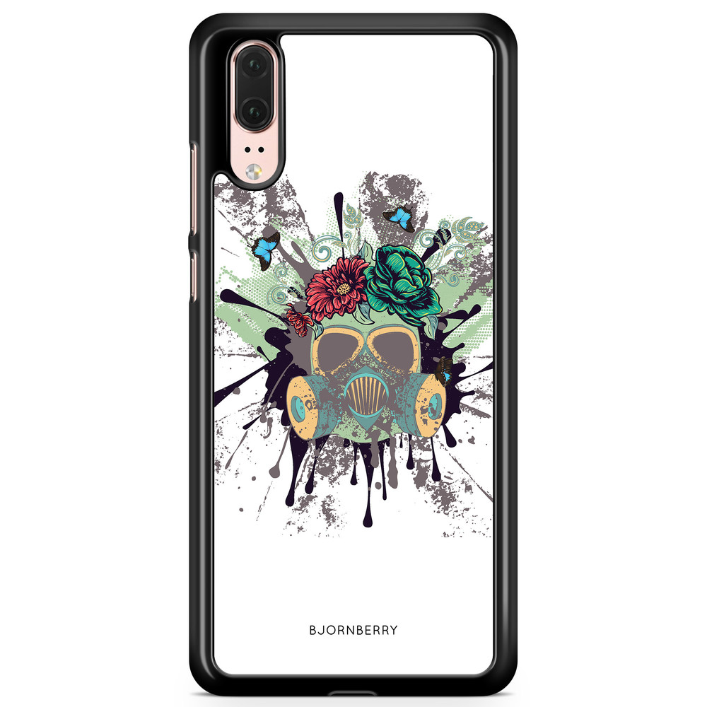 Huawei P20 Case - Gas Mask Flowers