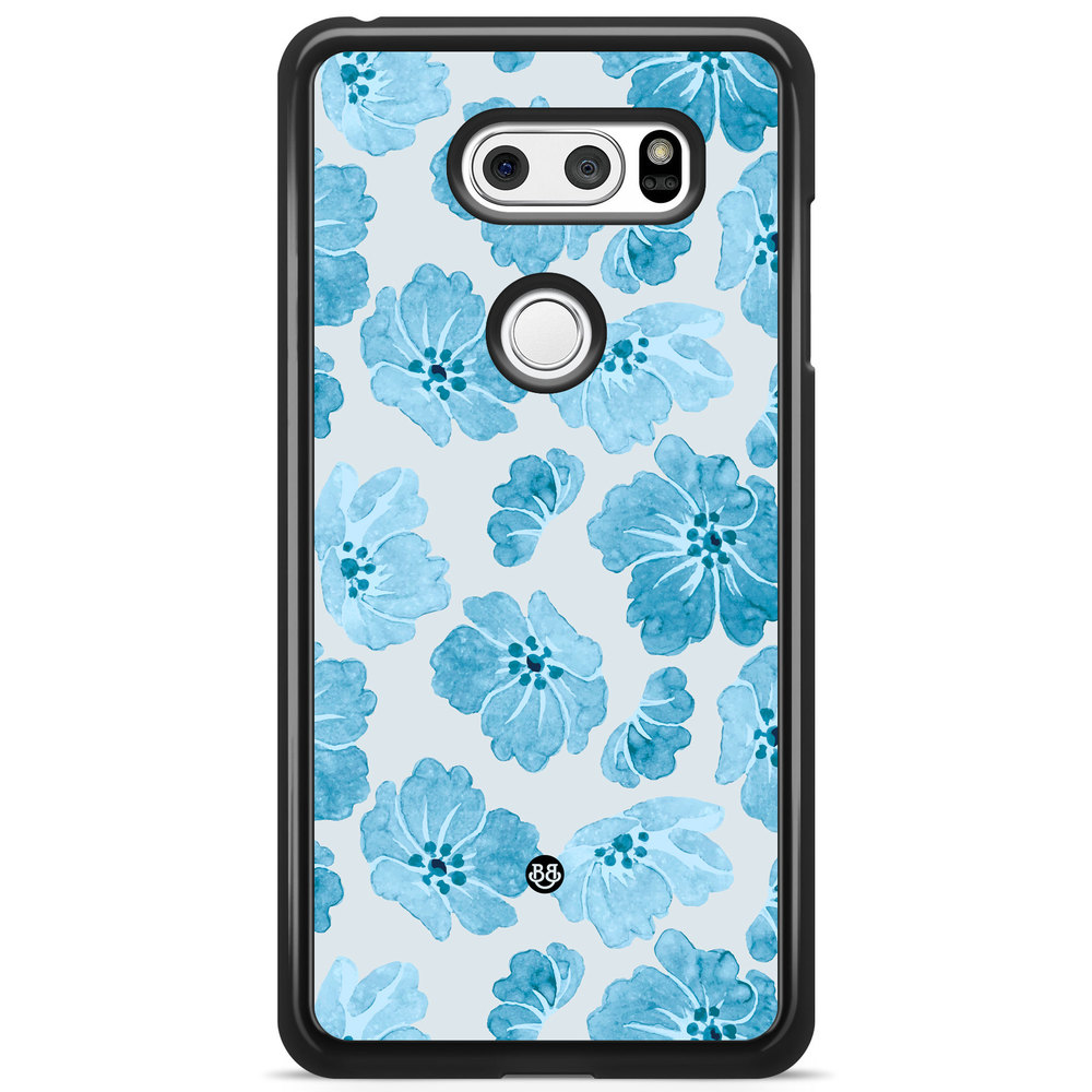 LG V30 Case - WILD BLOOM - Blue Petals