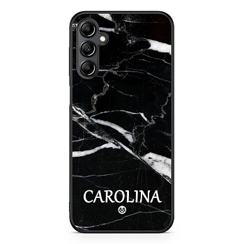 Samsung Galaxy A14 4G/5G Custom Skal - Black Marble Name