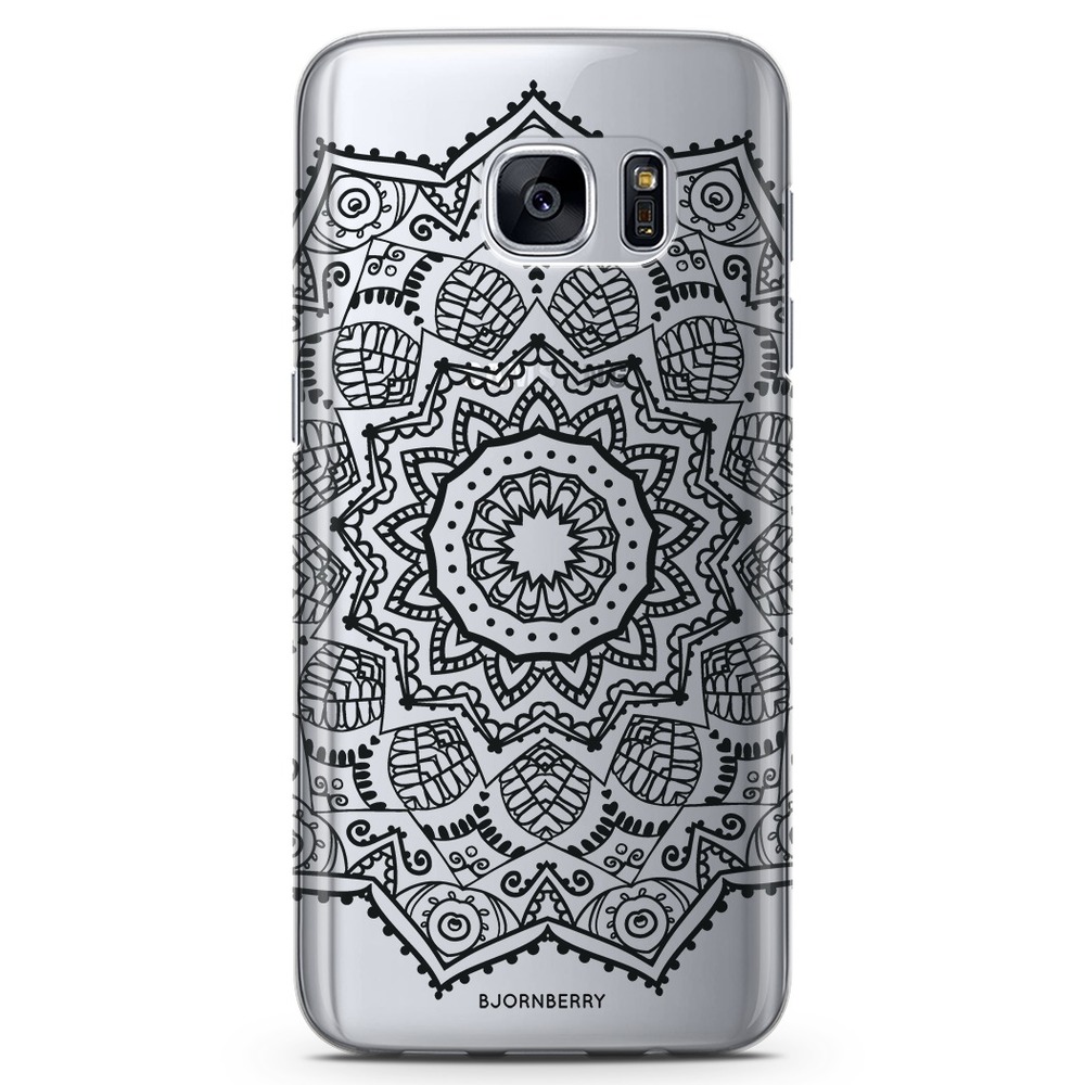 Samsung Galaxy S6 TPU Case - Black Mandala