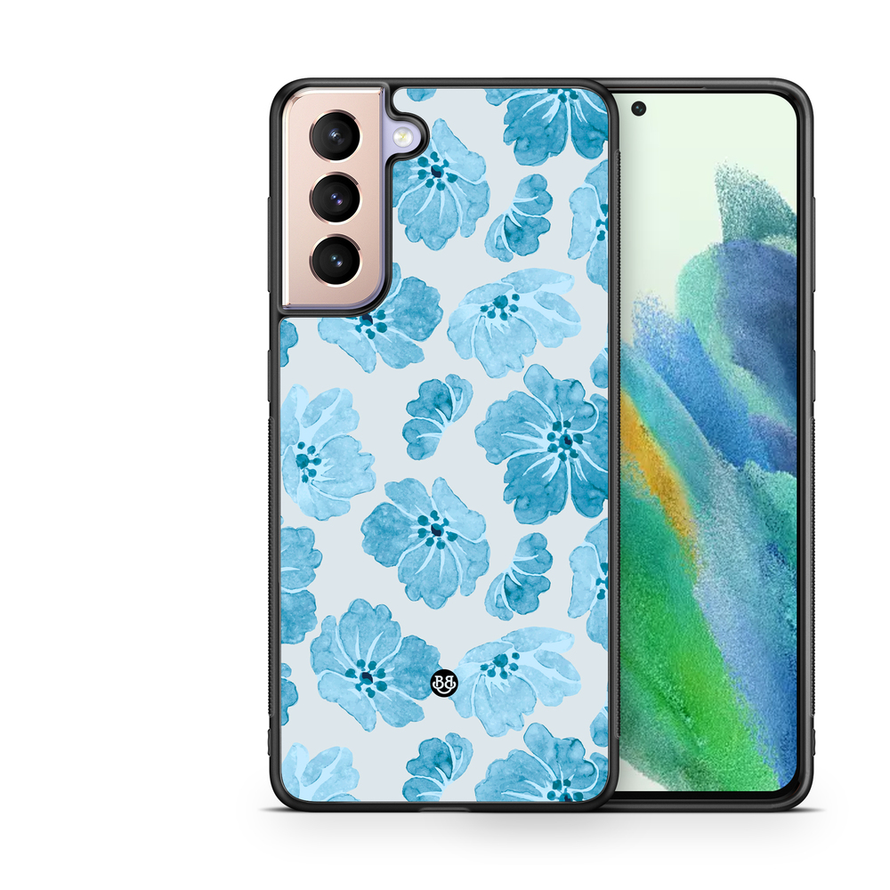Samsung Galaxy S21 FE 5G Case - WILD BLOOM - Blue Petals