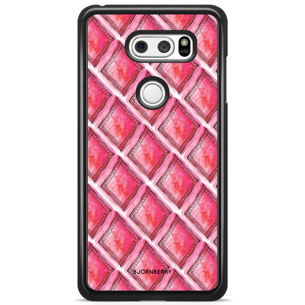 LG V30 Case - Red Rhombus