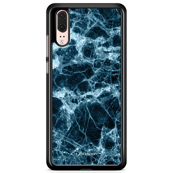 Huawei P20 Skal - Blå Marmor