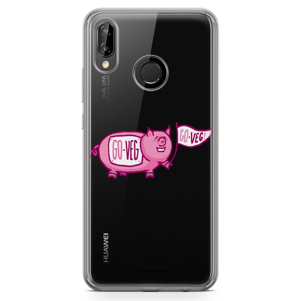 Huawei P20 Lite Fashion Skal - Rosa Gris