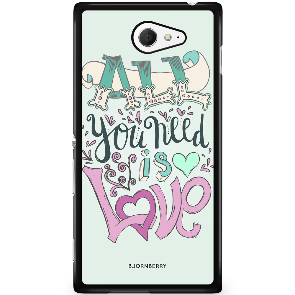 Sony Xperia M2 Aqua Case - All You Need Is Love