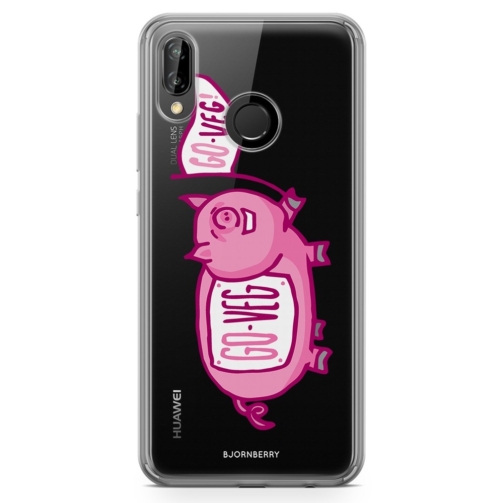 Huawei P20 Lite Fashion Skal - Rosa Gris