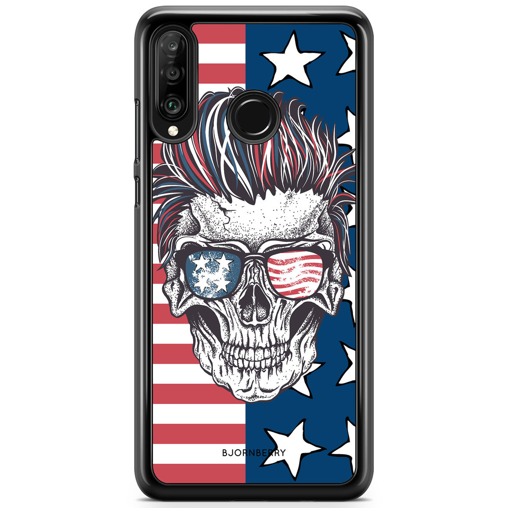 Huawei P30 Lite Case - USA Skull