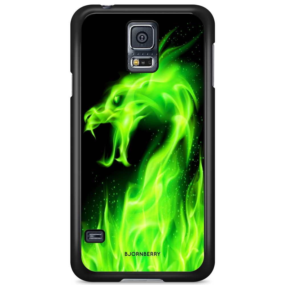 Samsung Galaxy S5/S5 NEO Case - Green Flames Dragon