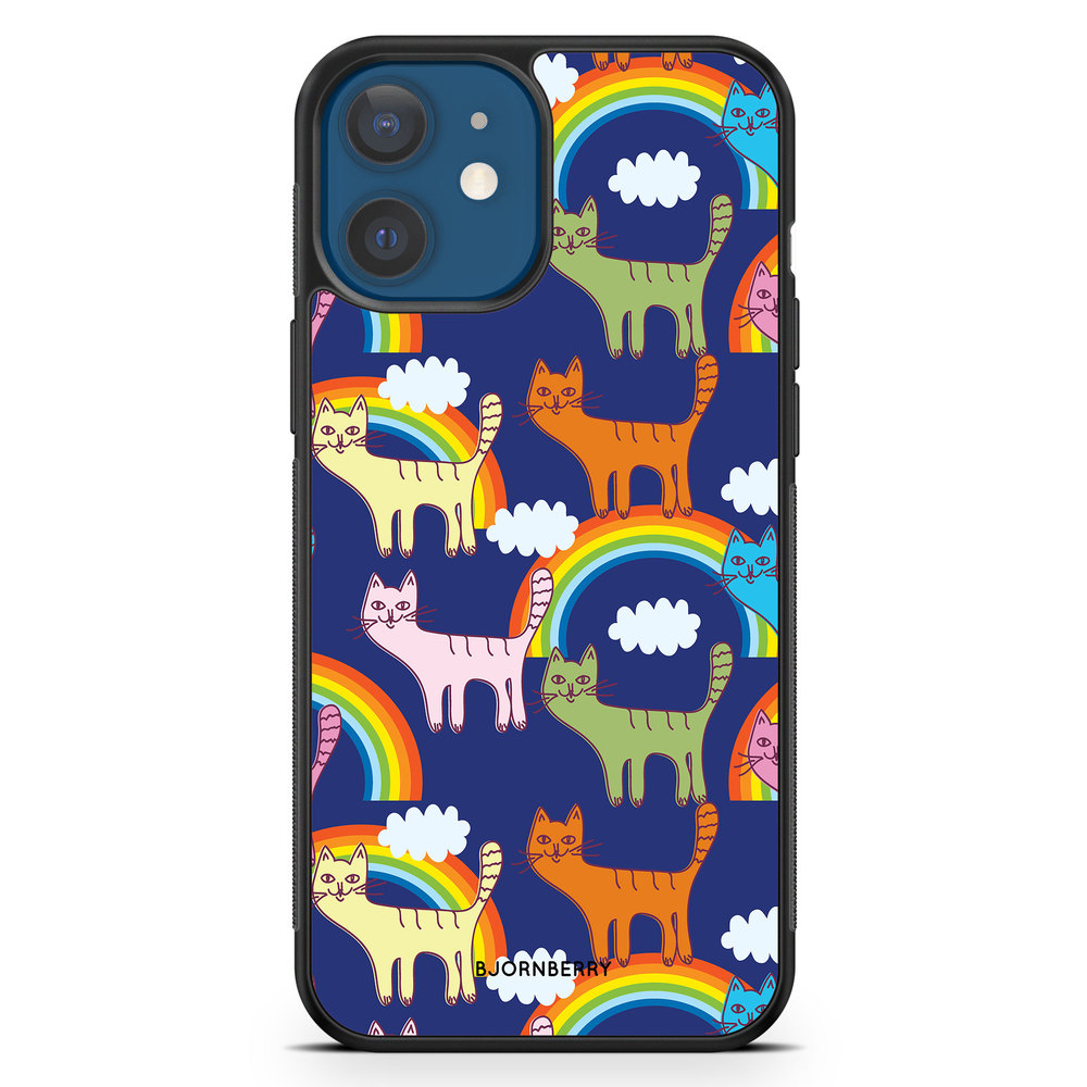 iPhone 12 Mini Case - Cats & Rainbows