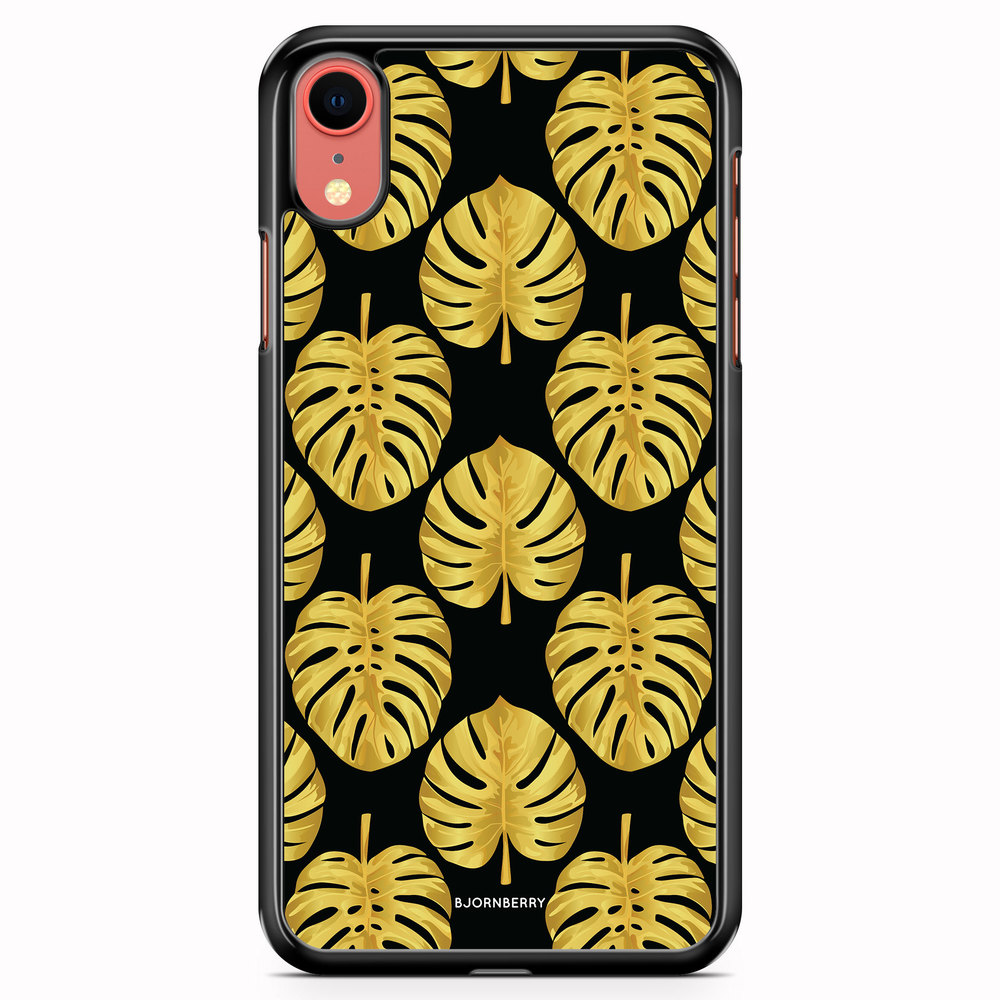 iPhone XR Case - Gold Monstera