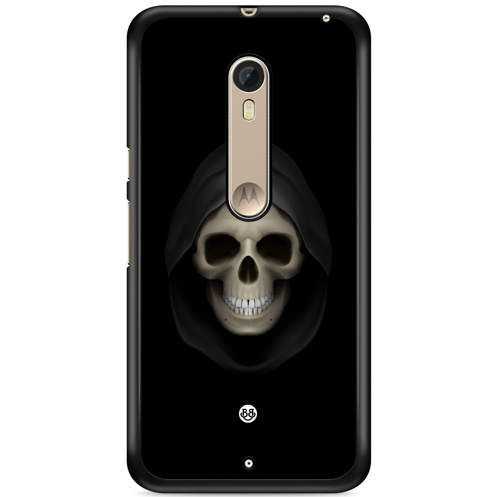 Moto X Style Case - Svart Dödskalle