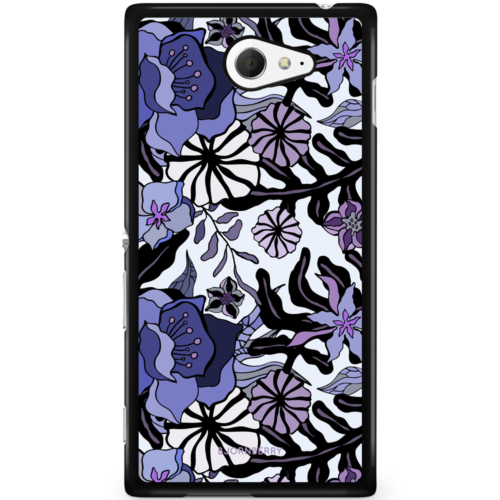 Sony Xperia M2 Aqua Case - Purple Flowers