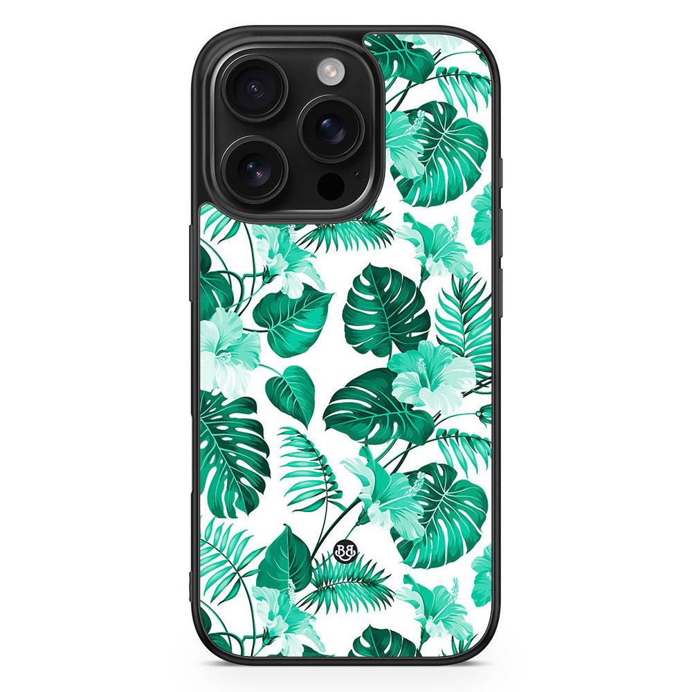 iPhone 16 Pro Case - Turquoise Flowers