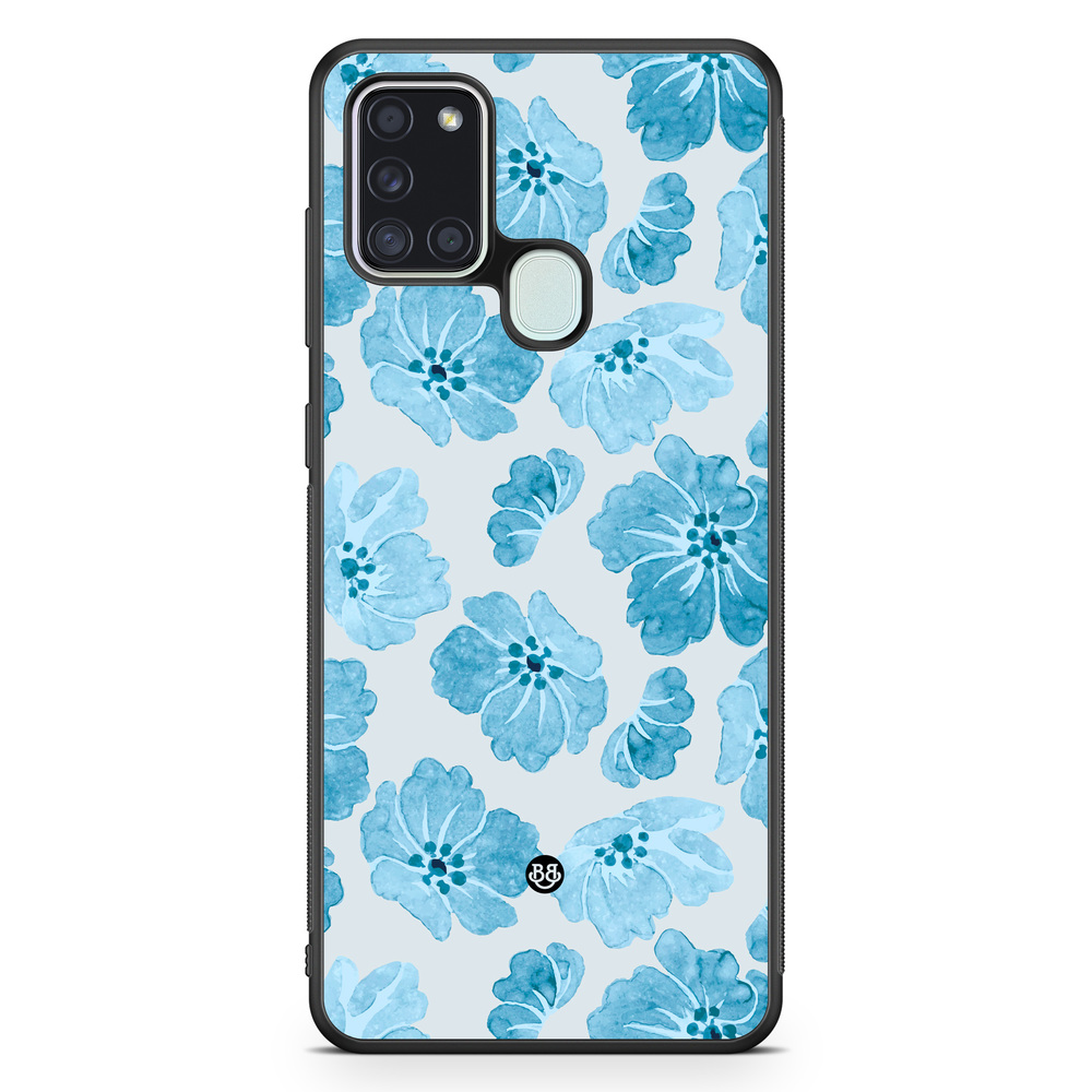 Samsung Galaxy A21s Case - WILD BLOOM - Blue Petals