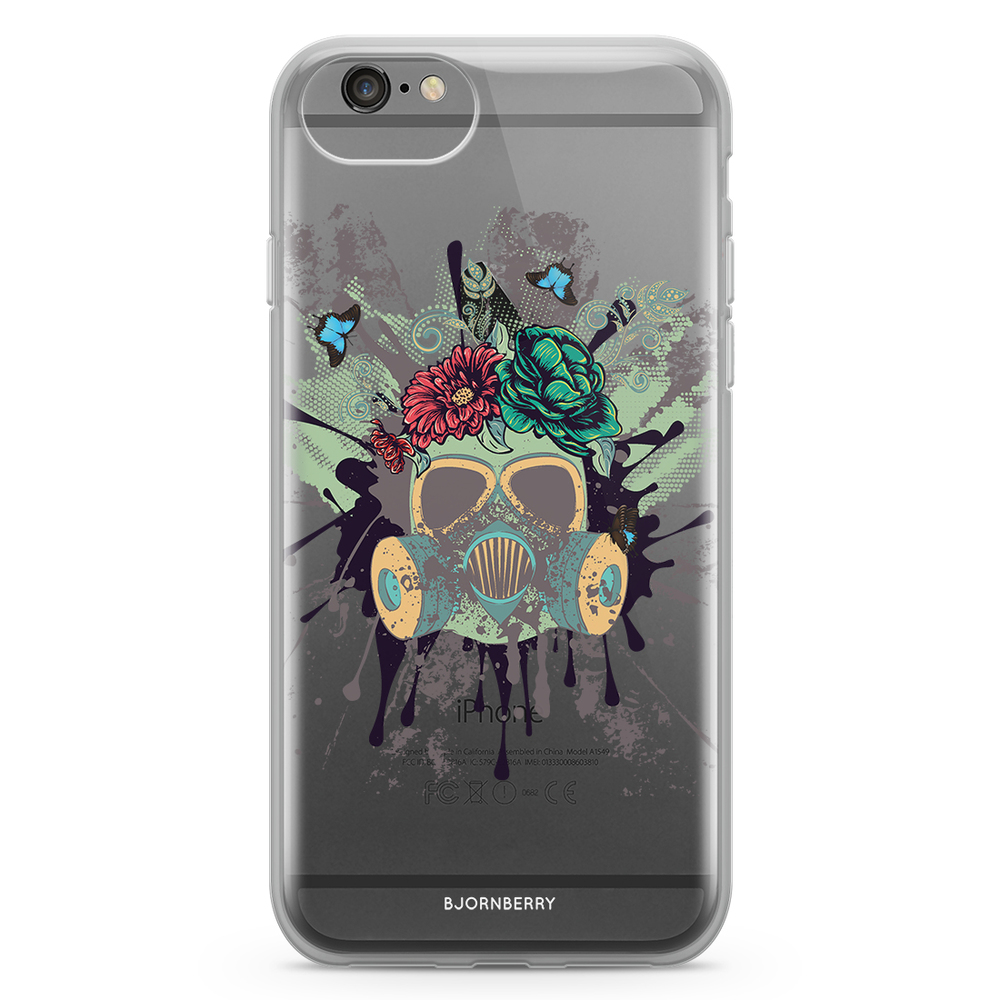 iPhone 6/6s Fashion Skal - Gas Mask Flowers
