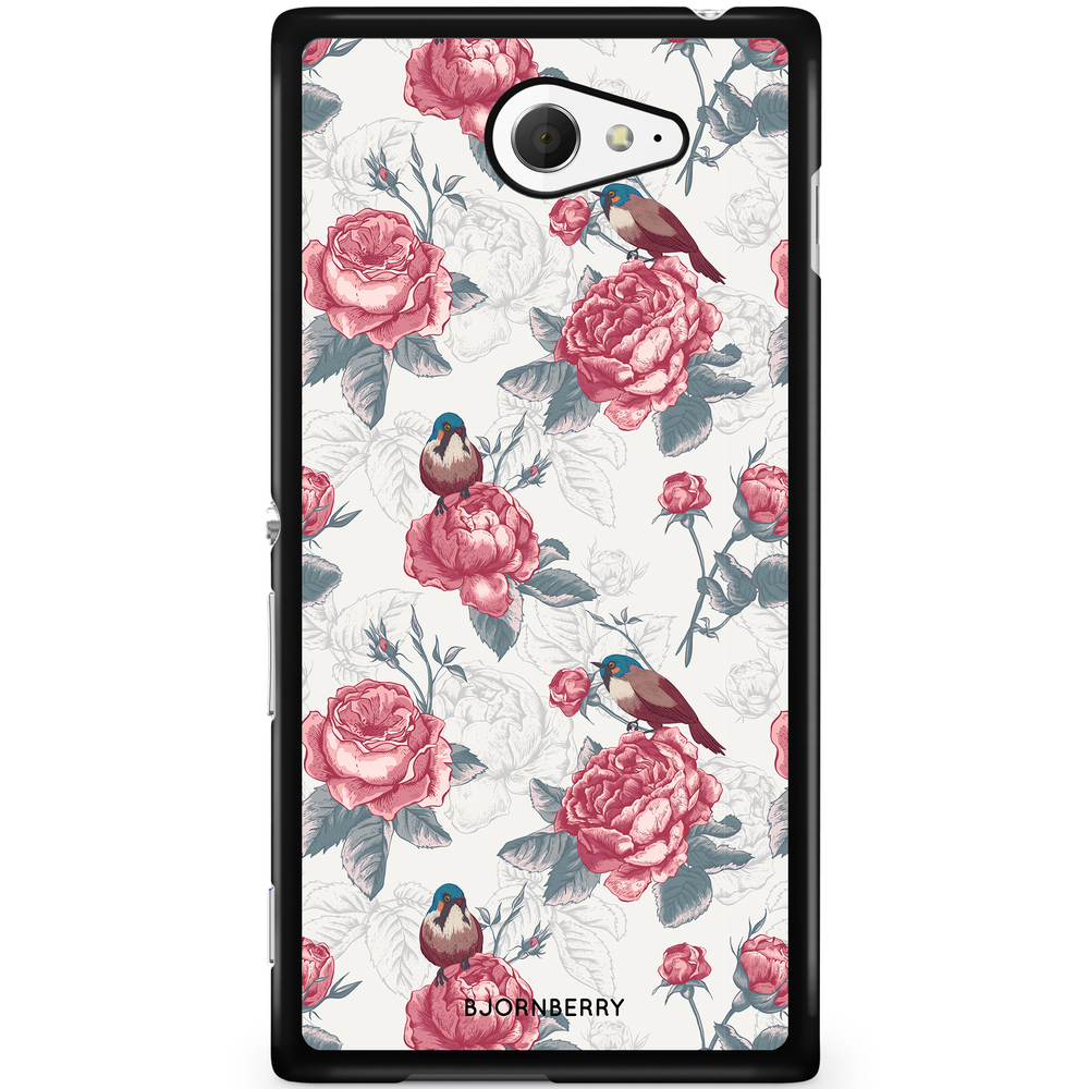 Sony Xperia M2 Aqua Case - Roses and Birds