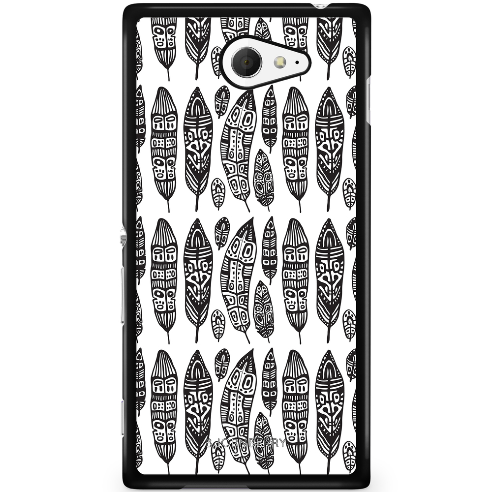 Sony Xperia M2 Aqua Case - Vintage Feathers