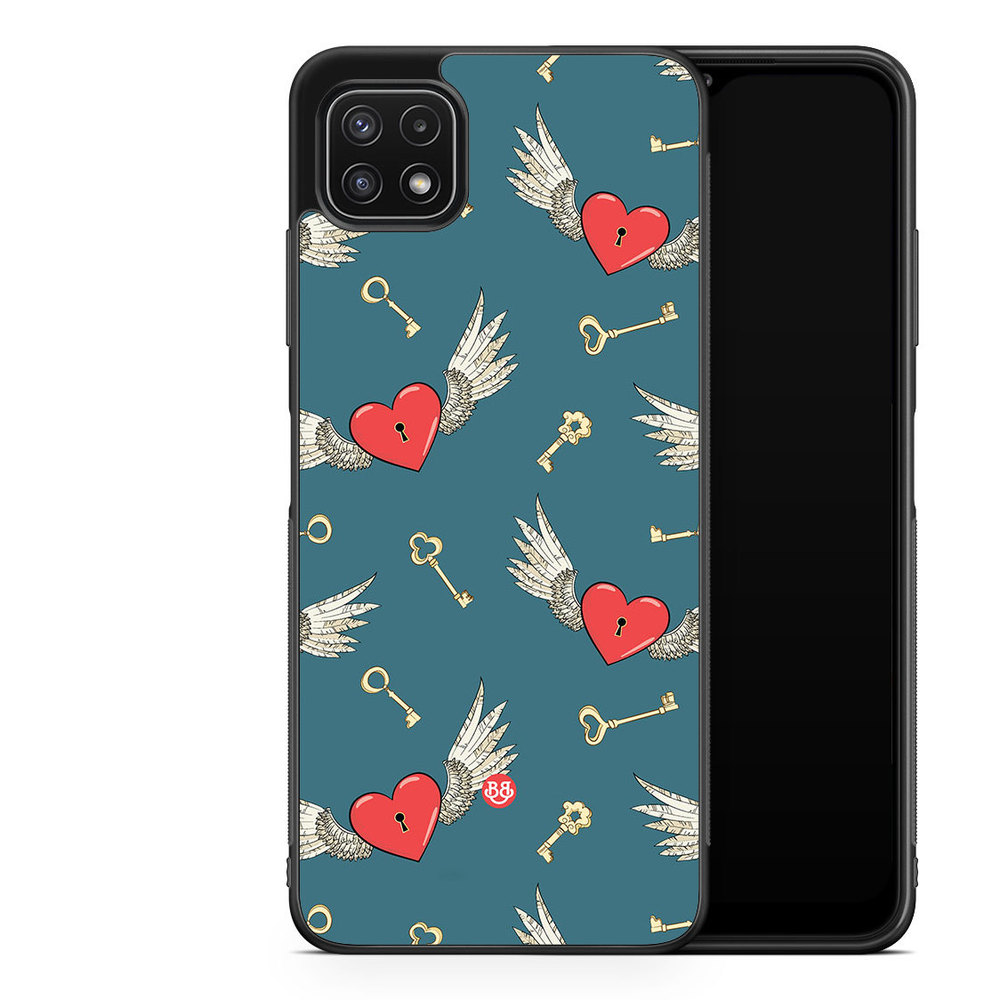 Samsung Galaxy A22 5G Case - Hearts and Wings