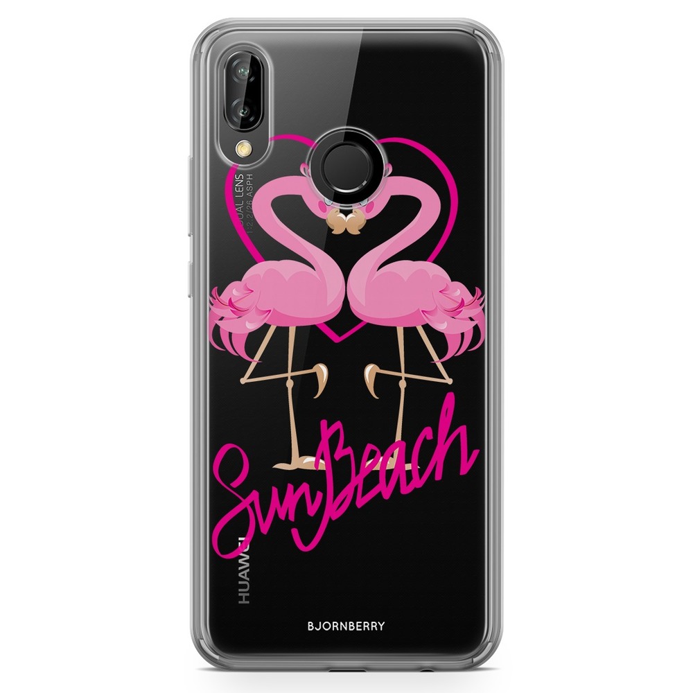 Huawei P20 Lite Fashion Skal - Sun Beach Flamingo