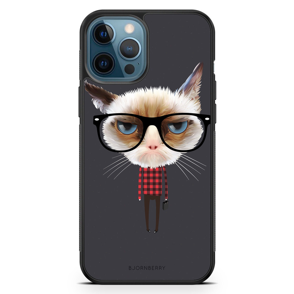 iPhone 12 Pro Case - Hipster Cat