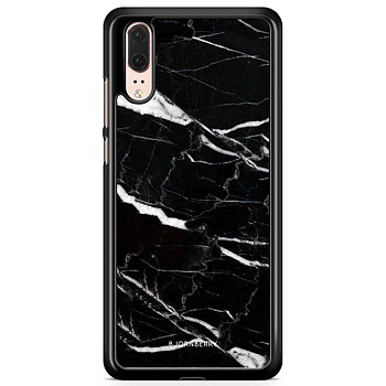 Huawei P20 Skal - Svart Marmor