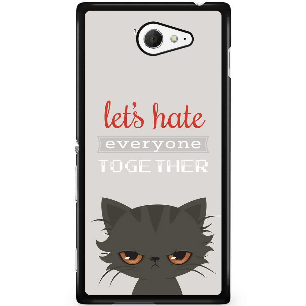 Sony Xperia M2 Aqua Case - Angry Cat