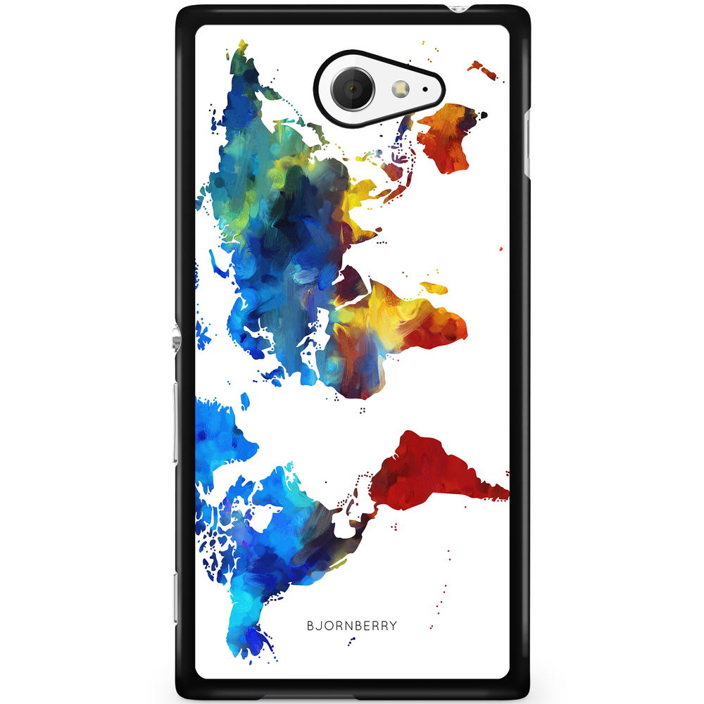 Sony Xperia M2 Aqua Case - World Map