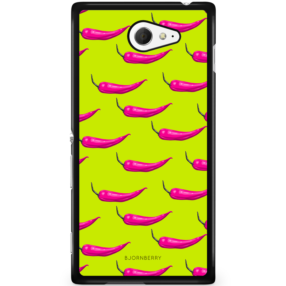 Sony Xperia M2 Aqua Case - Chilli Pattern