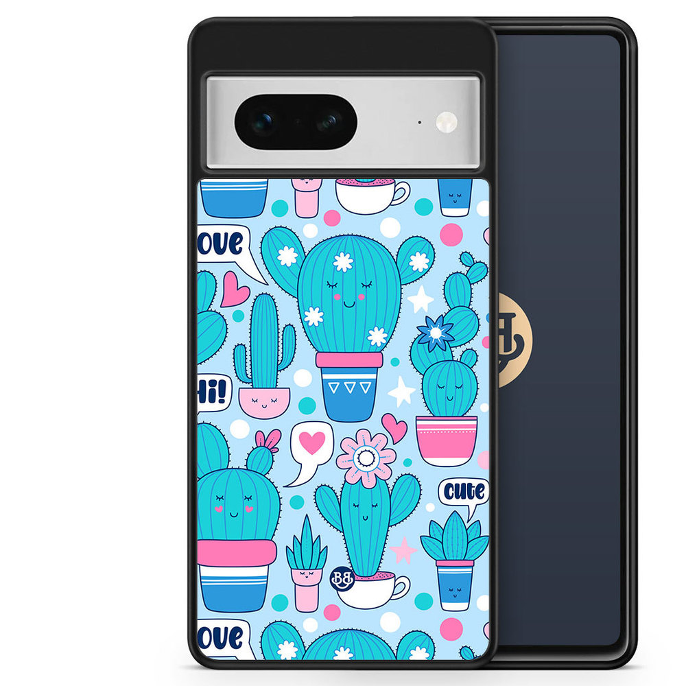 Google Pixel 7 Skal - Söta kaktusar