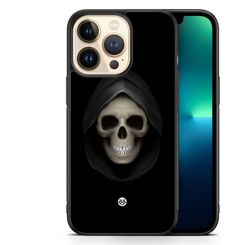 iPhone 13 Pro Case - Svart Dödskalle