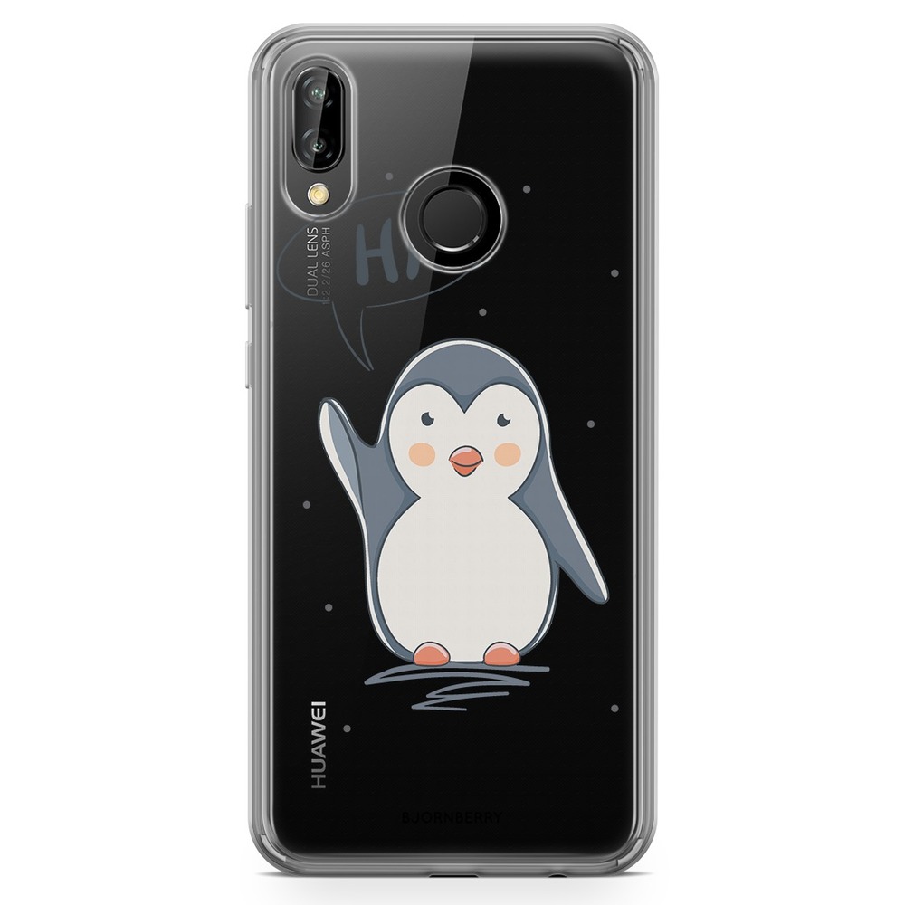 Huawei P20 Lite Fashion Skal - Söt Pingvin