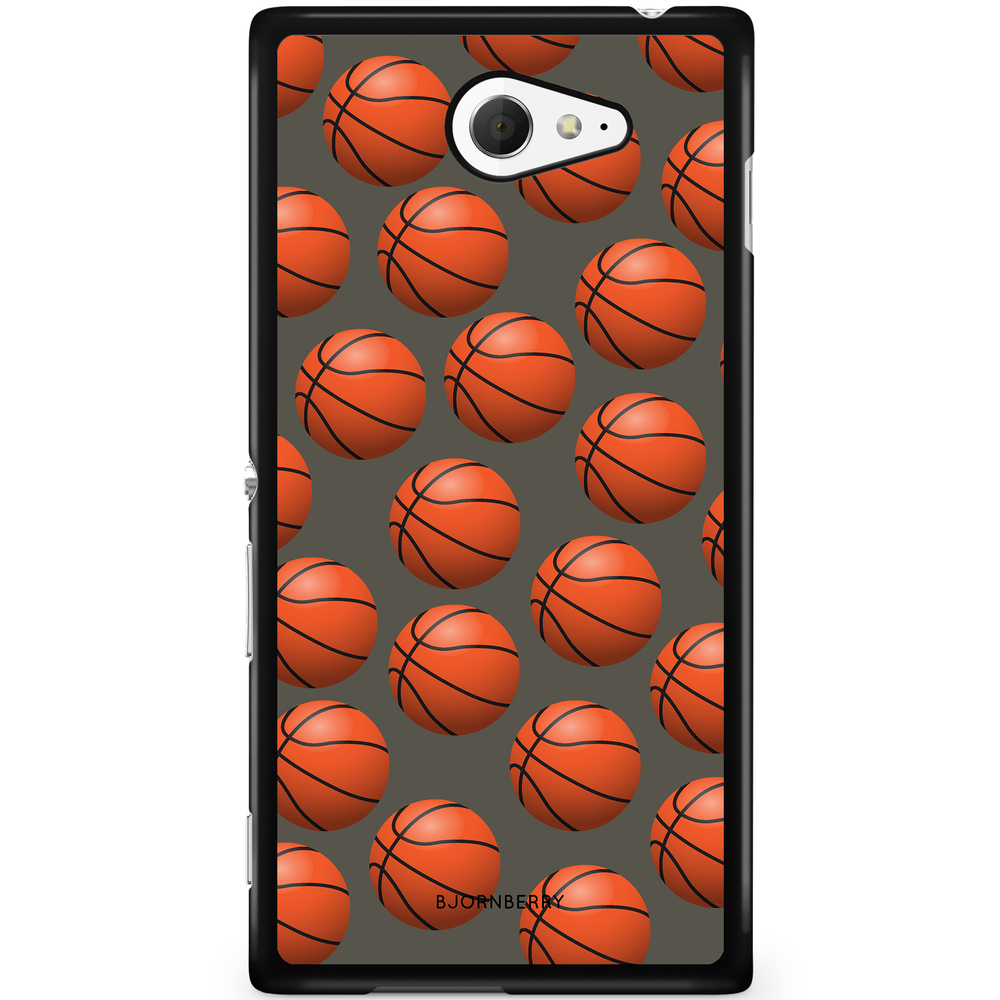 Sony Xperia M2 Aqua Case - Basketballs Pattern