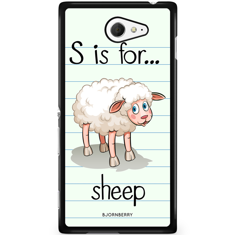 Sony Xperia M2 Aqua Case - S is for Sheep