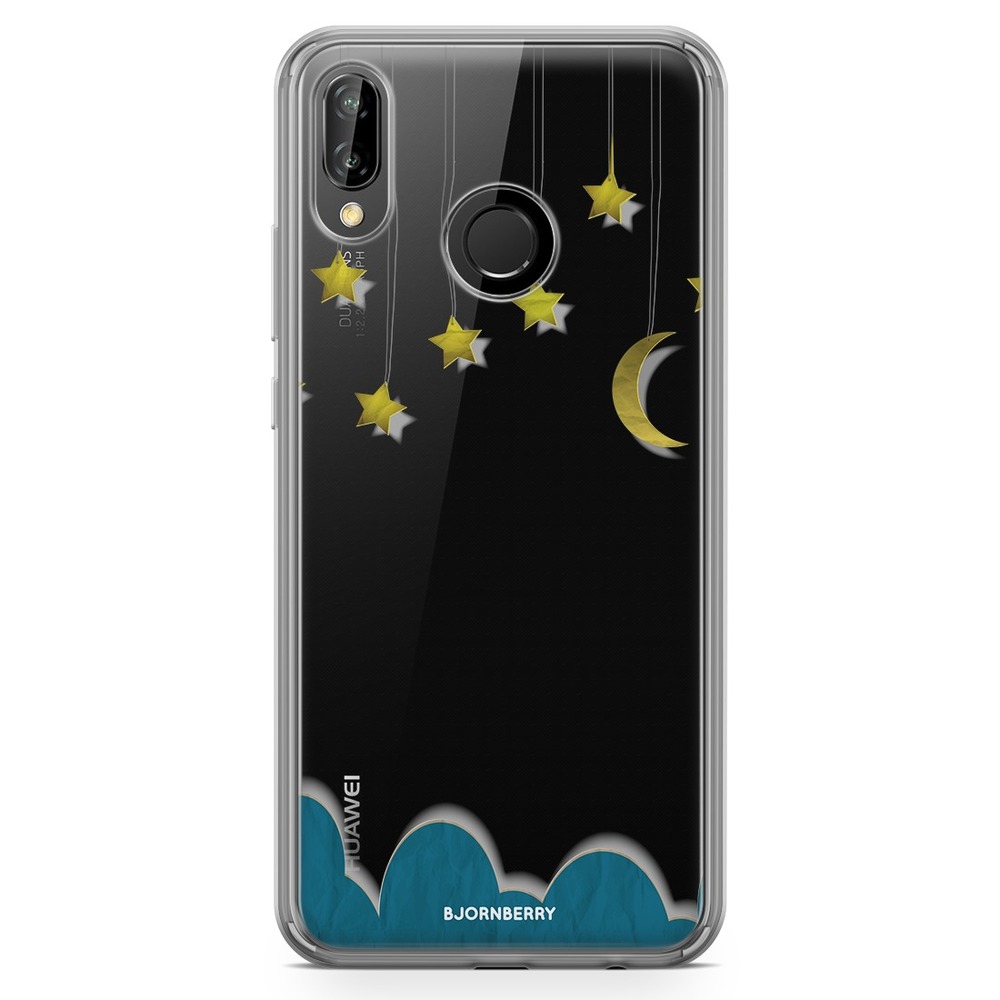 Huawei P20 Lite Fashion Skal - Måne Stjärnor