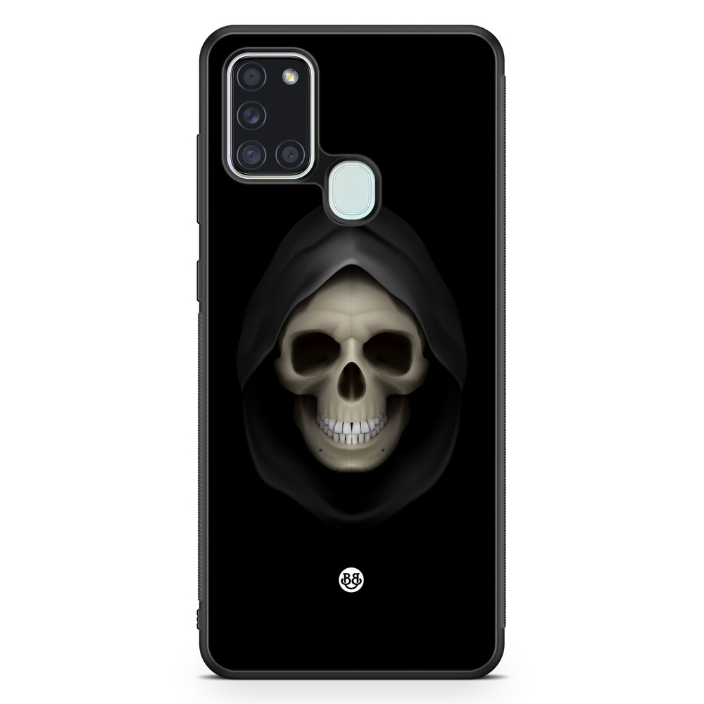 Samsung Galaxy A21s Case - Svart Dödskalle