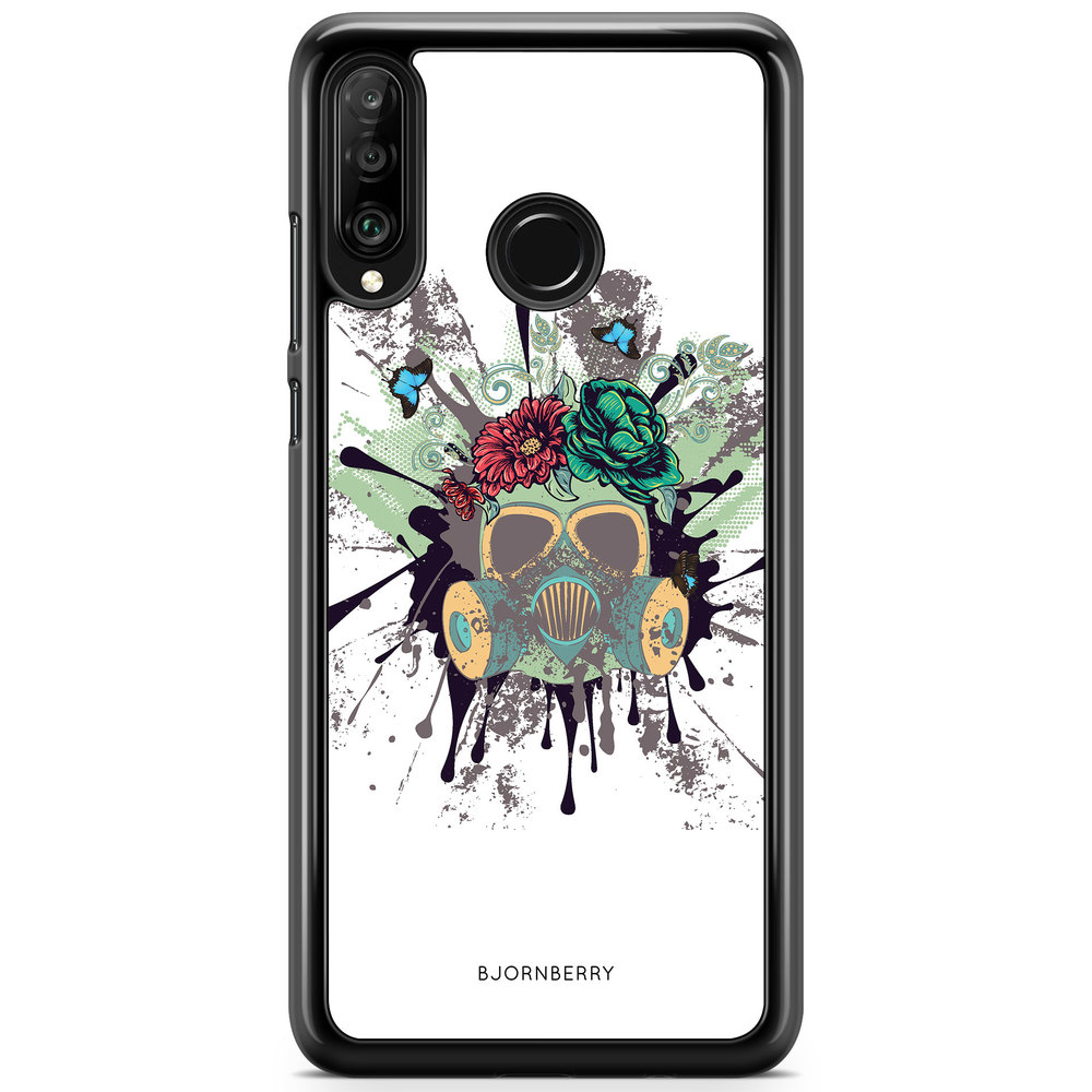 Huawei P30 Lite Case - Gas Mask Flowers