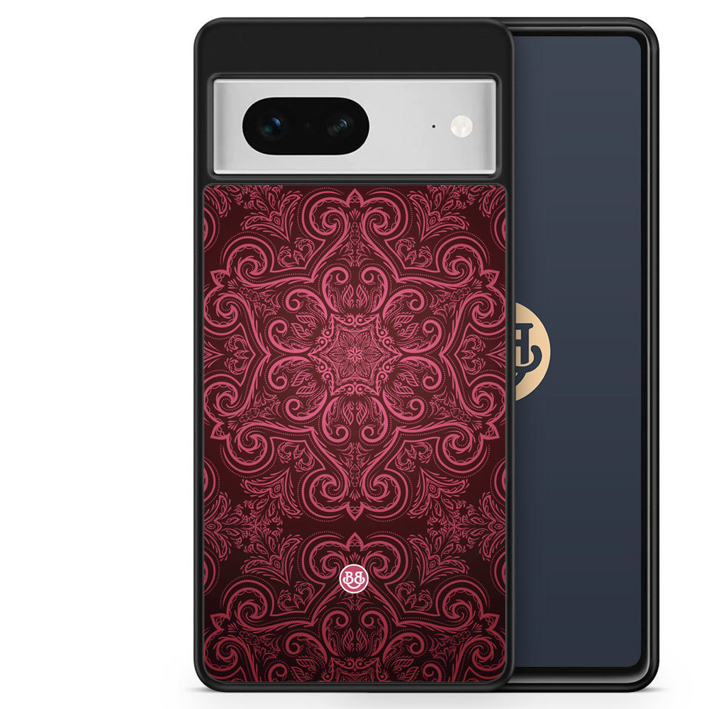 Google Pixel 7 Case - Red Retro Pattern