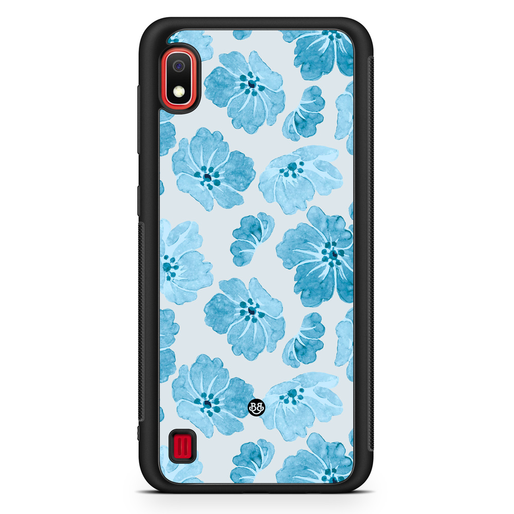 Samsung Galaxy A10 Case - WILD BLOOM - Blue Petals