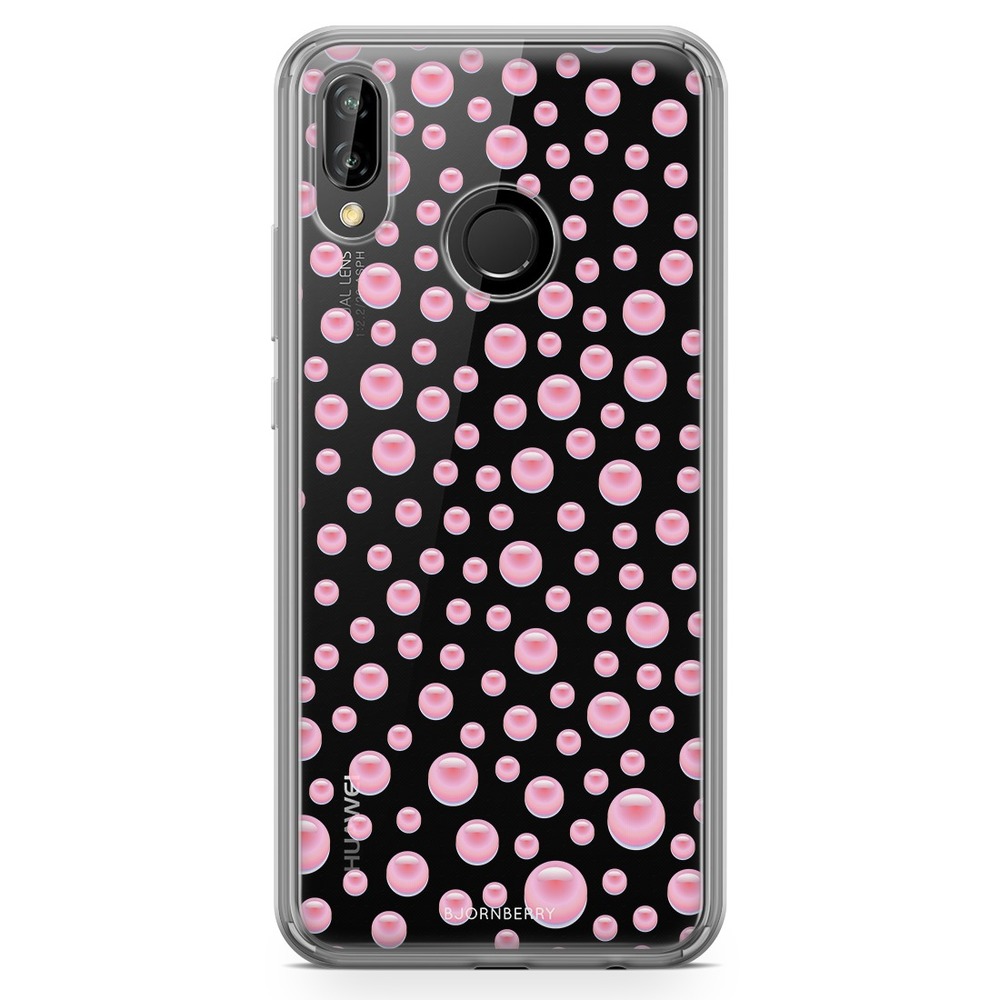 Huawei P20 Lite Fashion Skal - Rosa Pärlor