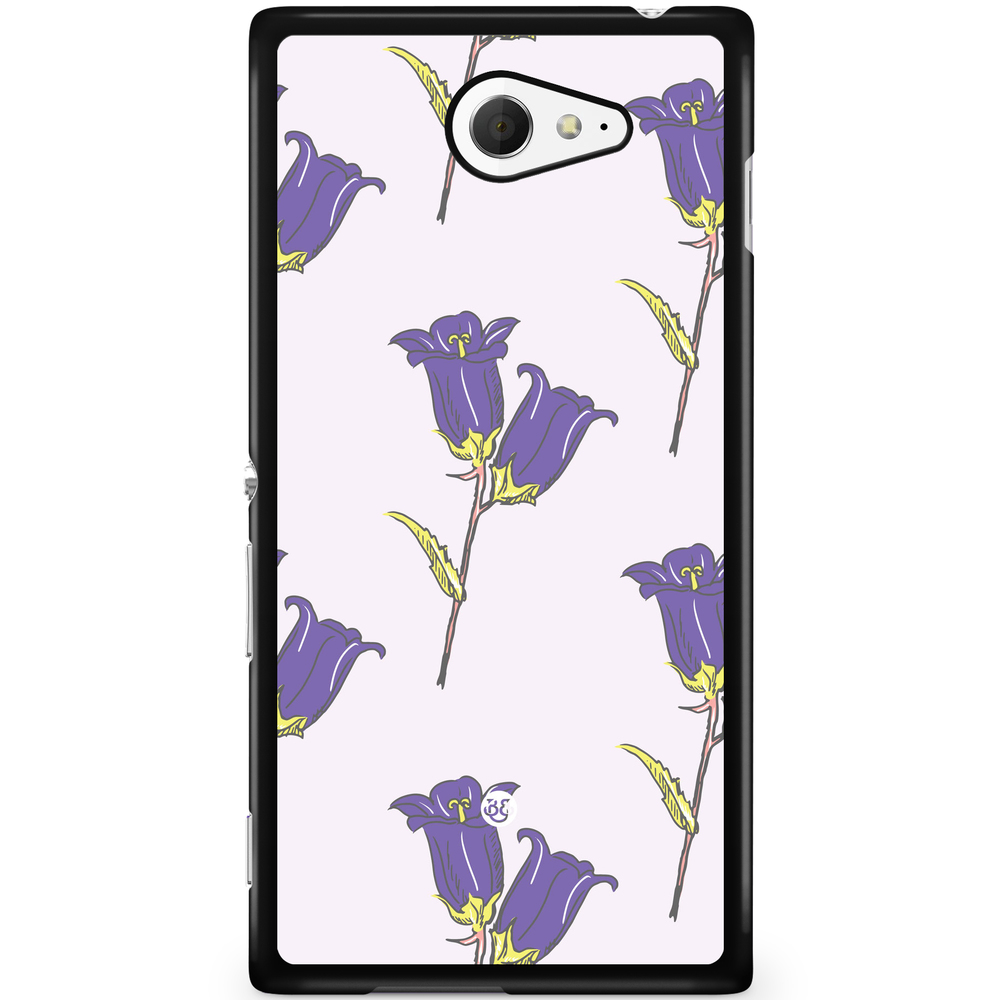Sony Xperia M2 Aqua Case - Wild Purple Flowers