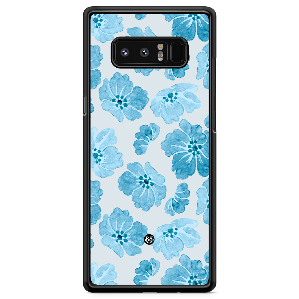 Samsung Galaxy Note 8 Case - WILD BLOOM - Blue Petals