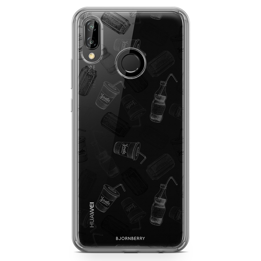 Huawei P20 Lite Fashion Case - Soda Black & White