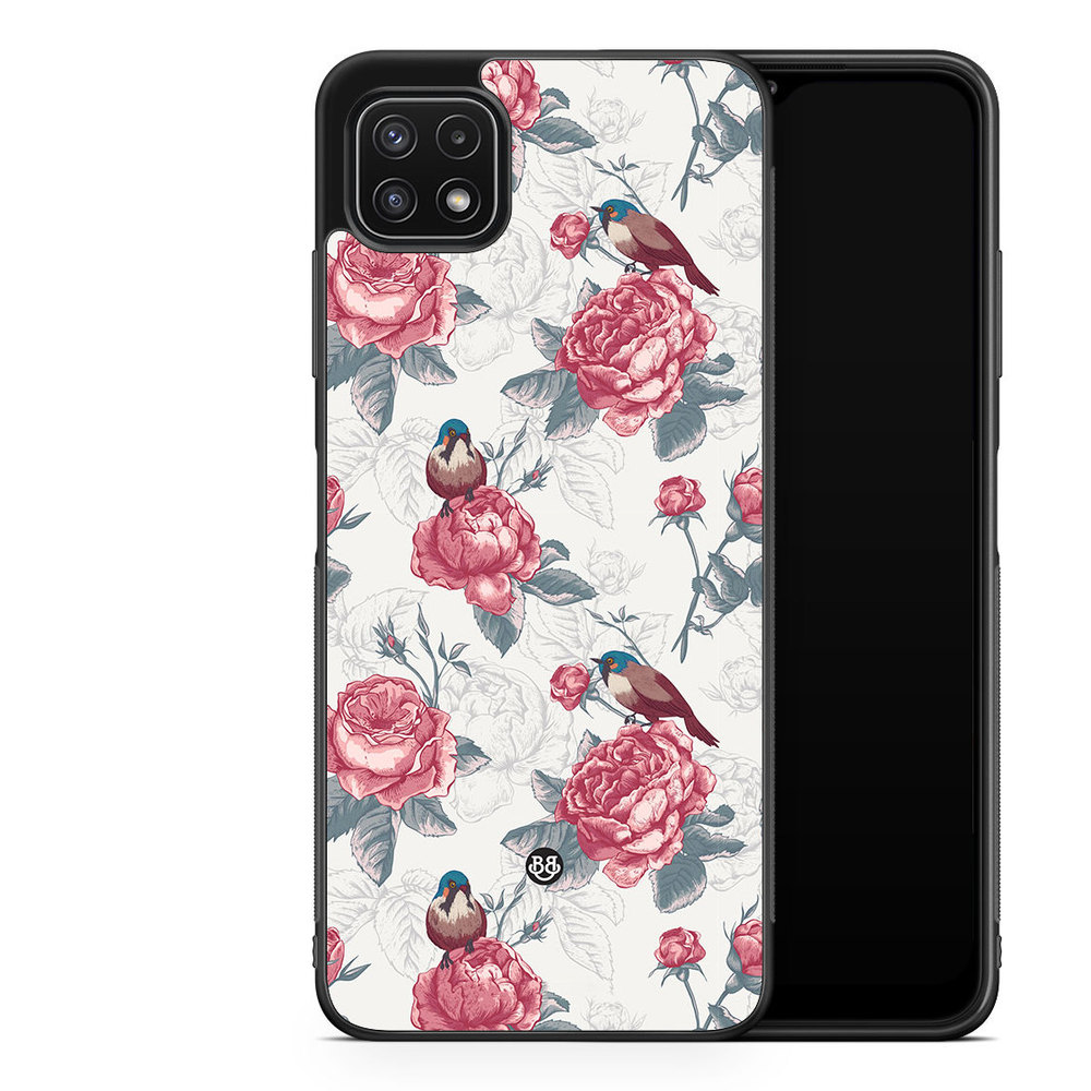Samsung Galaxy A22 5G Case - Roses and Birds