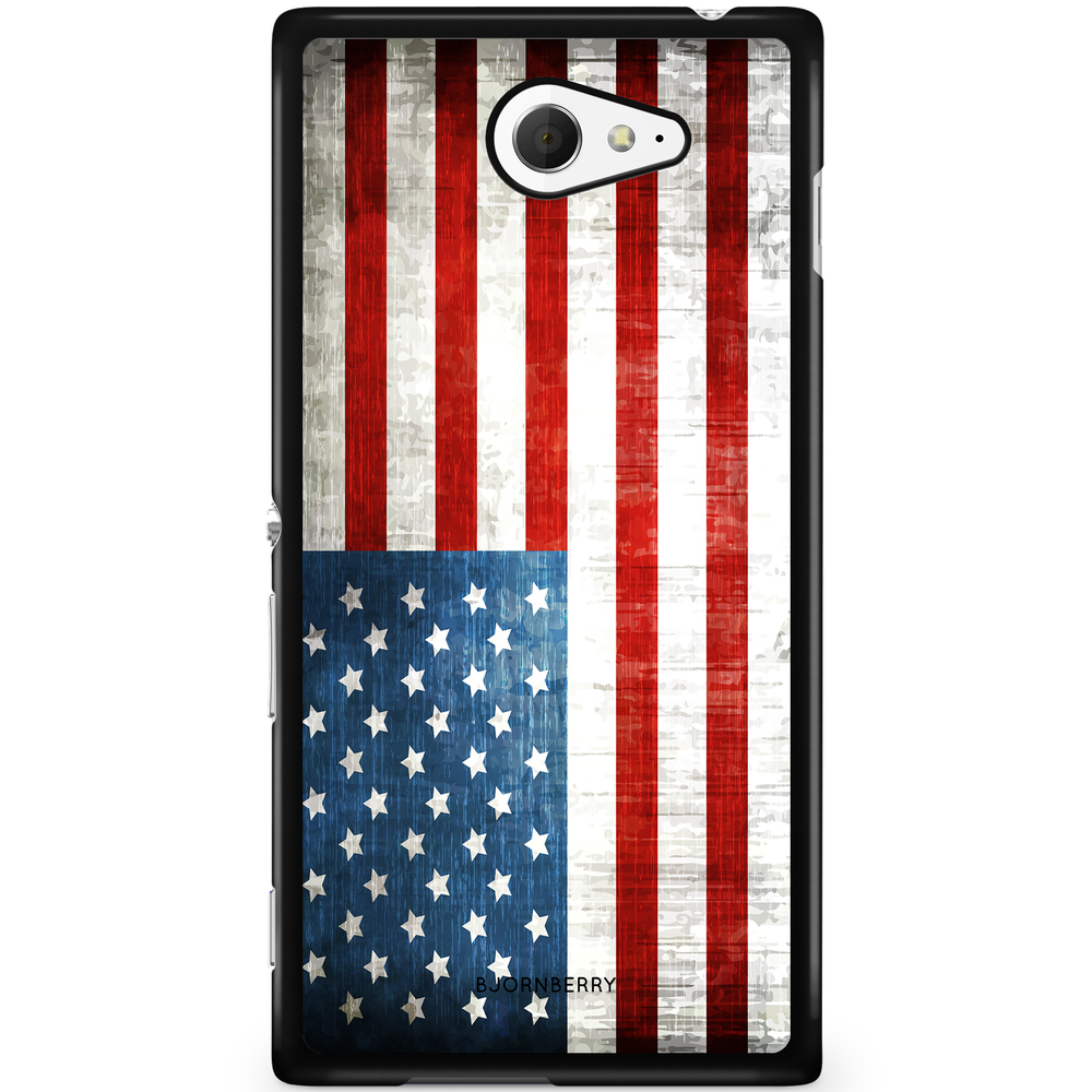 Sony Xperia M2 Aqua Case - USA Flag