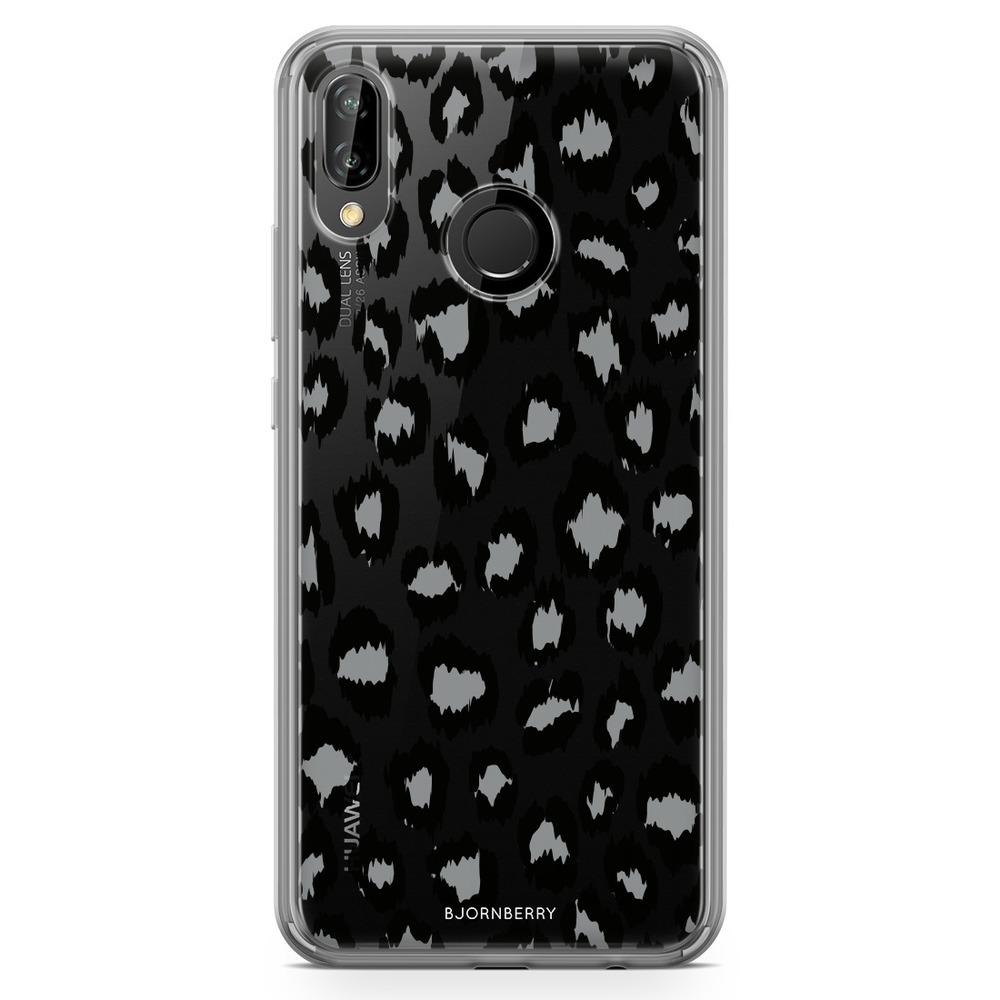 Huawei P20 Lite Fashion Skal - Grå Leopard