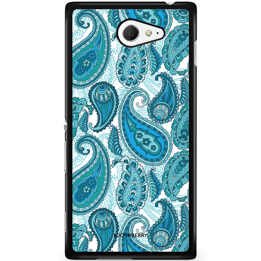 Sony Xperia M2 Aqua Case - Blue Paisley